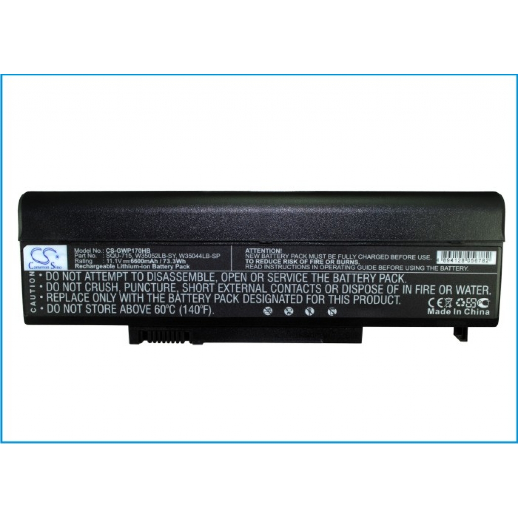 Notebook batterij Gateway CS-GWP170HB