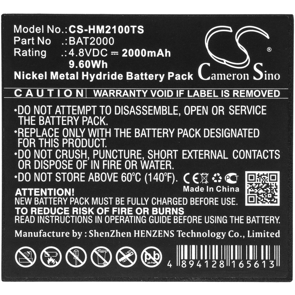 Batterij voor draadloze headset HME CS-HM2100TS