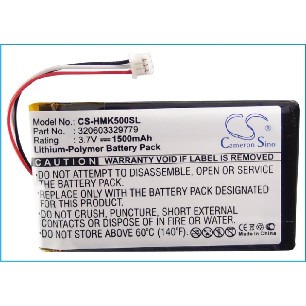 Batterijen GPS, Navigator Batterij CS-HMK500SL