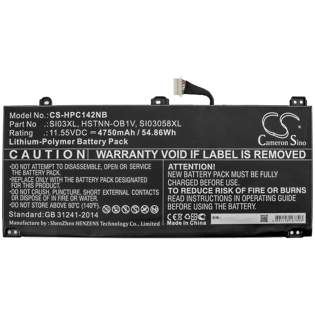 Batterijen Vervangt SI03058XL