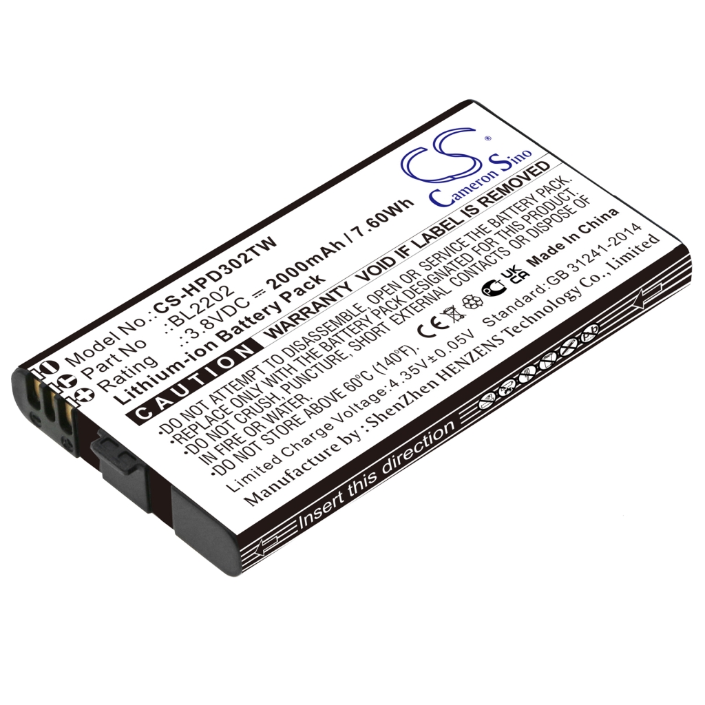 Batterij voor tweerichtingsradio Hytera CS-HPD302TW
