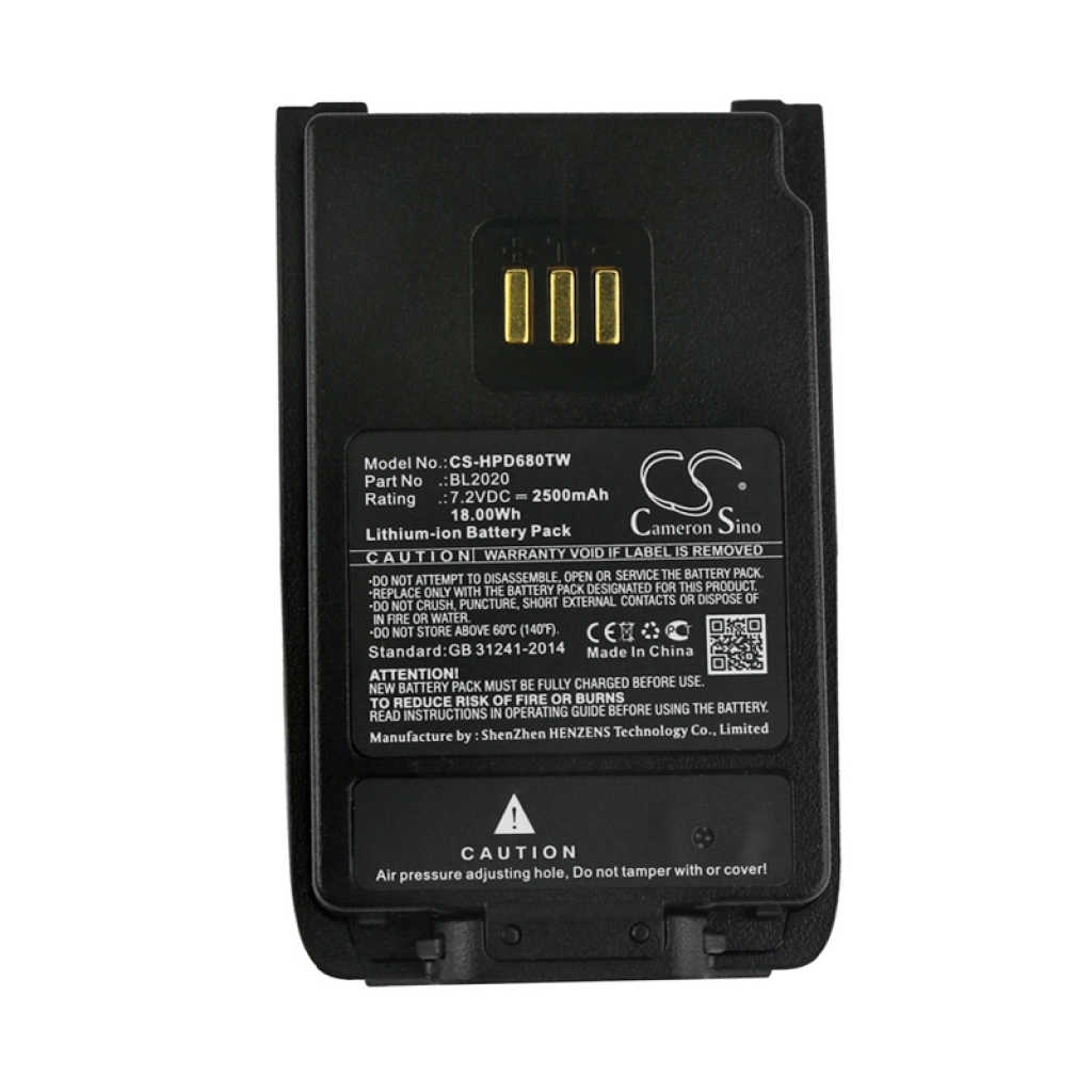 Batterij voor tweerichtingsradio Hytera PD602G