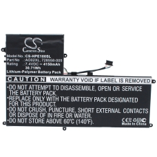 Compatibele batterijvervanging voor HP 2ICP4-74/120,2ICP4-75/121,72558-005,728250-121,728250-1C1...