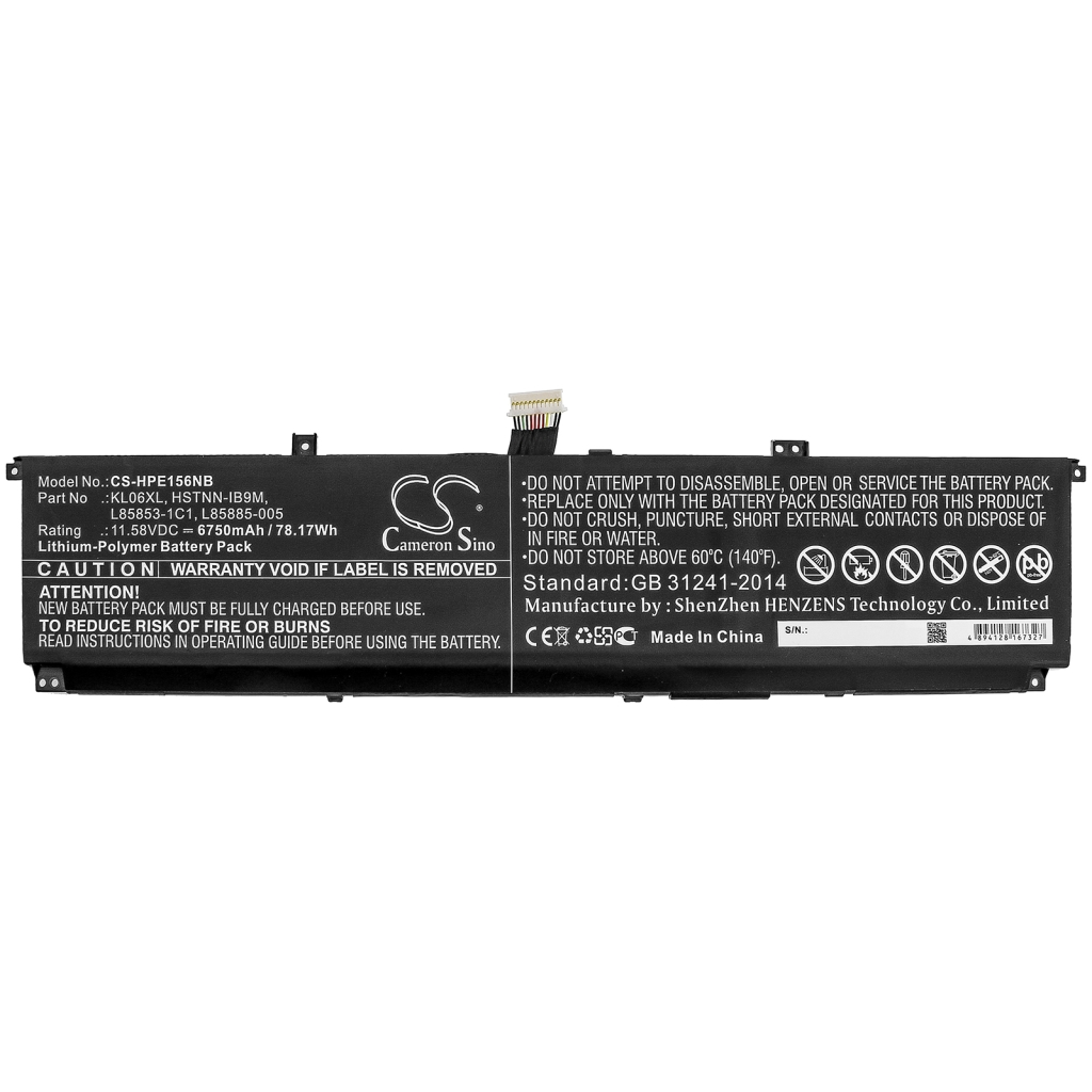 Notebook batterij HP CS-HPE156NB