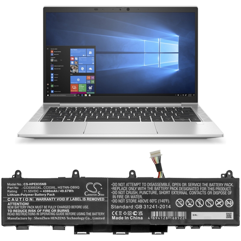 Notebook batterij HP CS-HPE835NB