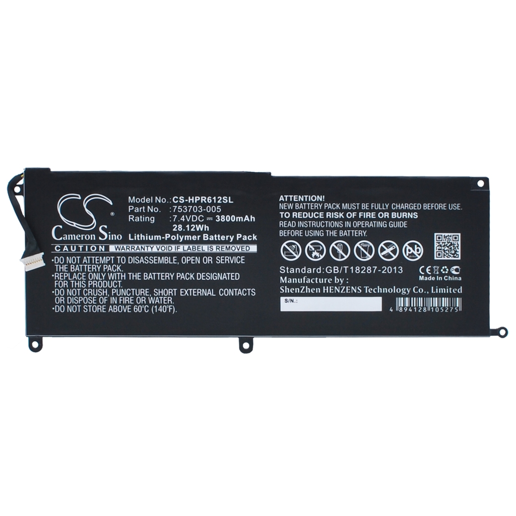 Tablet batterijen HP CS-HPR612SL