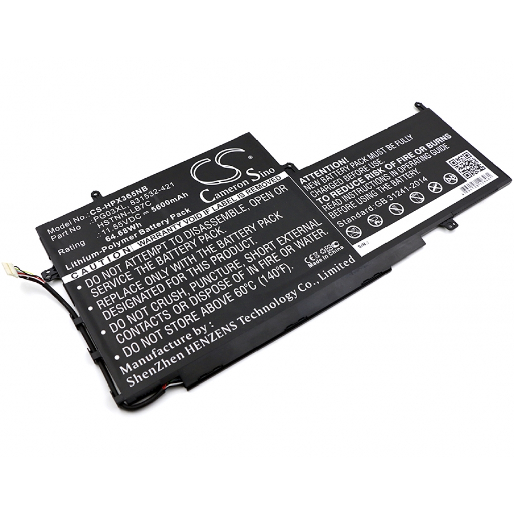 Notebook batterij HP Spectre x360 15-ap007na (CS-HPX365NB)