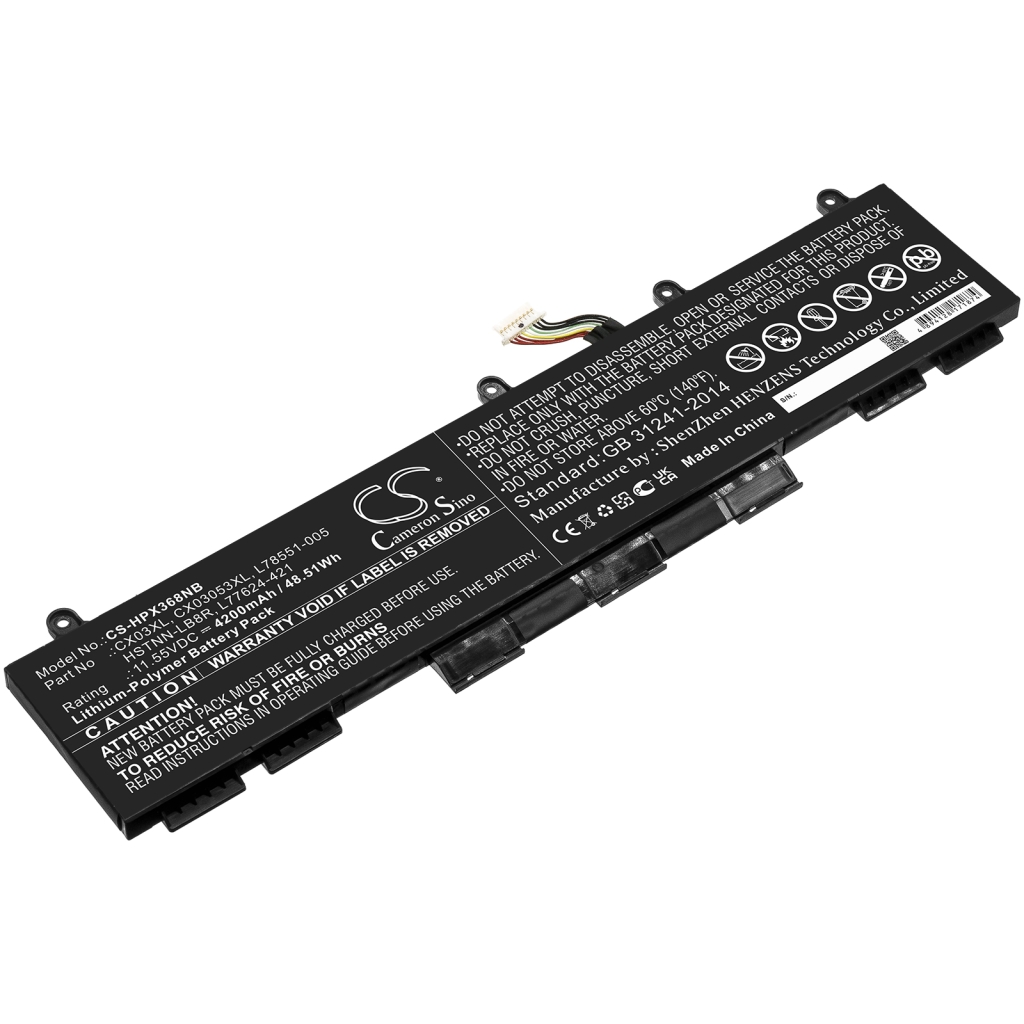 Notebook batterij HP CS-HPX368NB