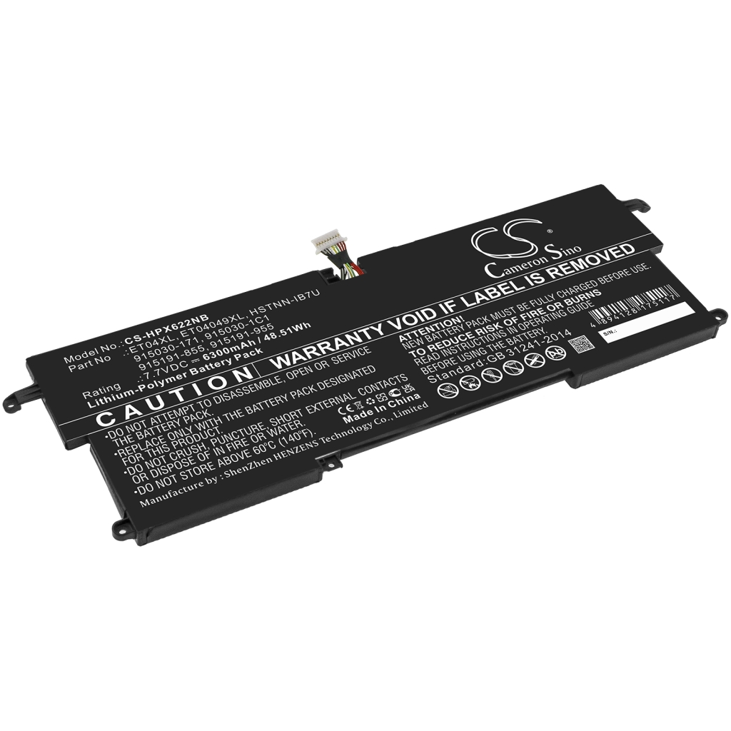 Batterijen Vervangt ET04049XL