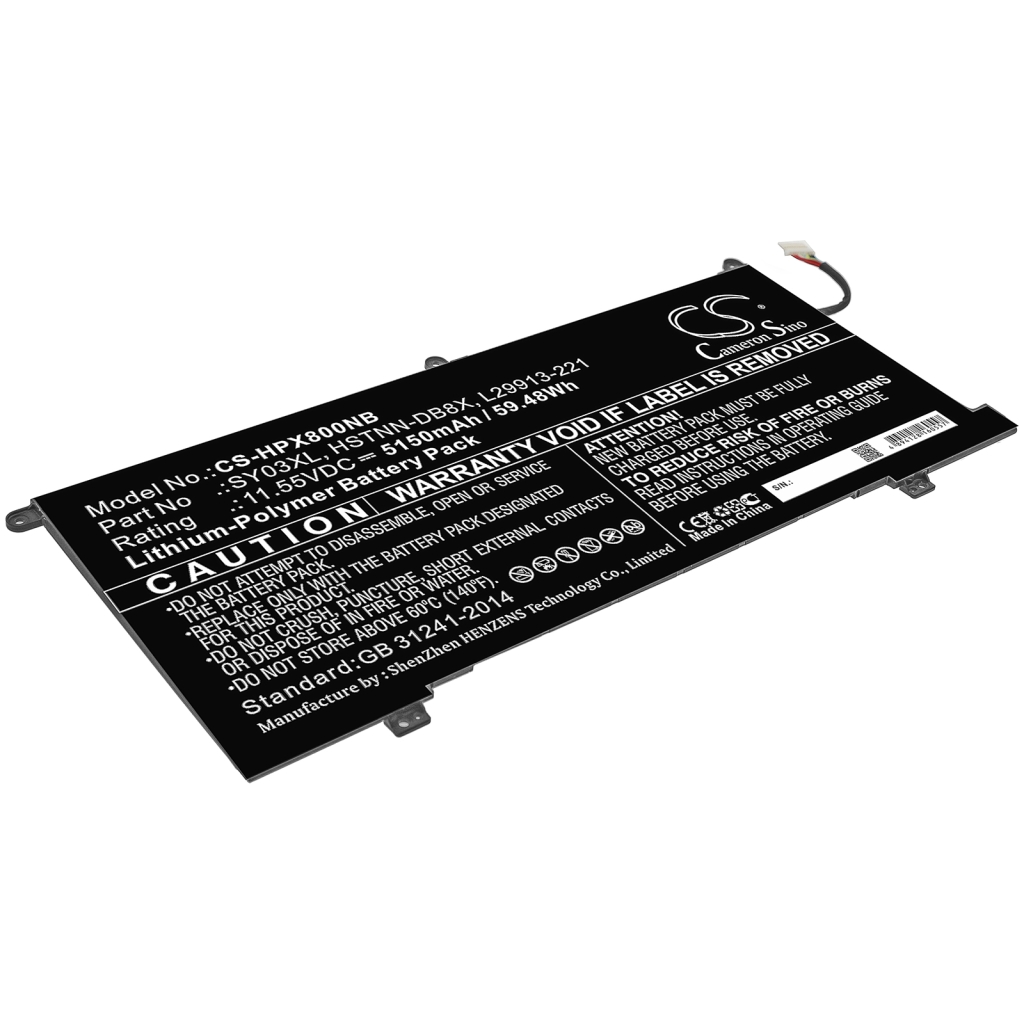 Notebook batterij HP CS-HPX800NB