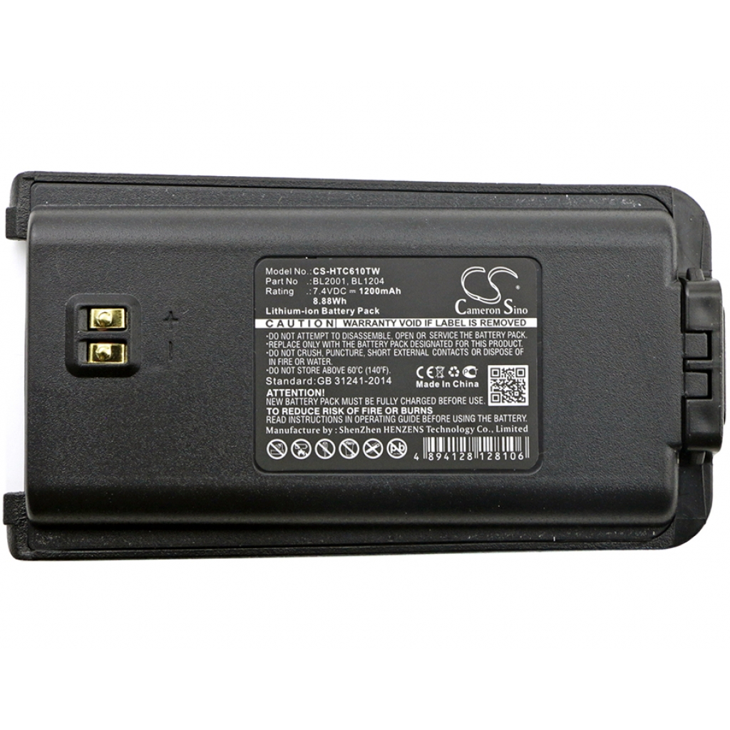 Batterij voor tweerichtingsradio Hytera TC-610P