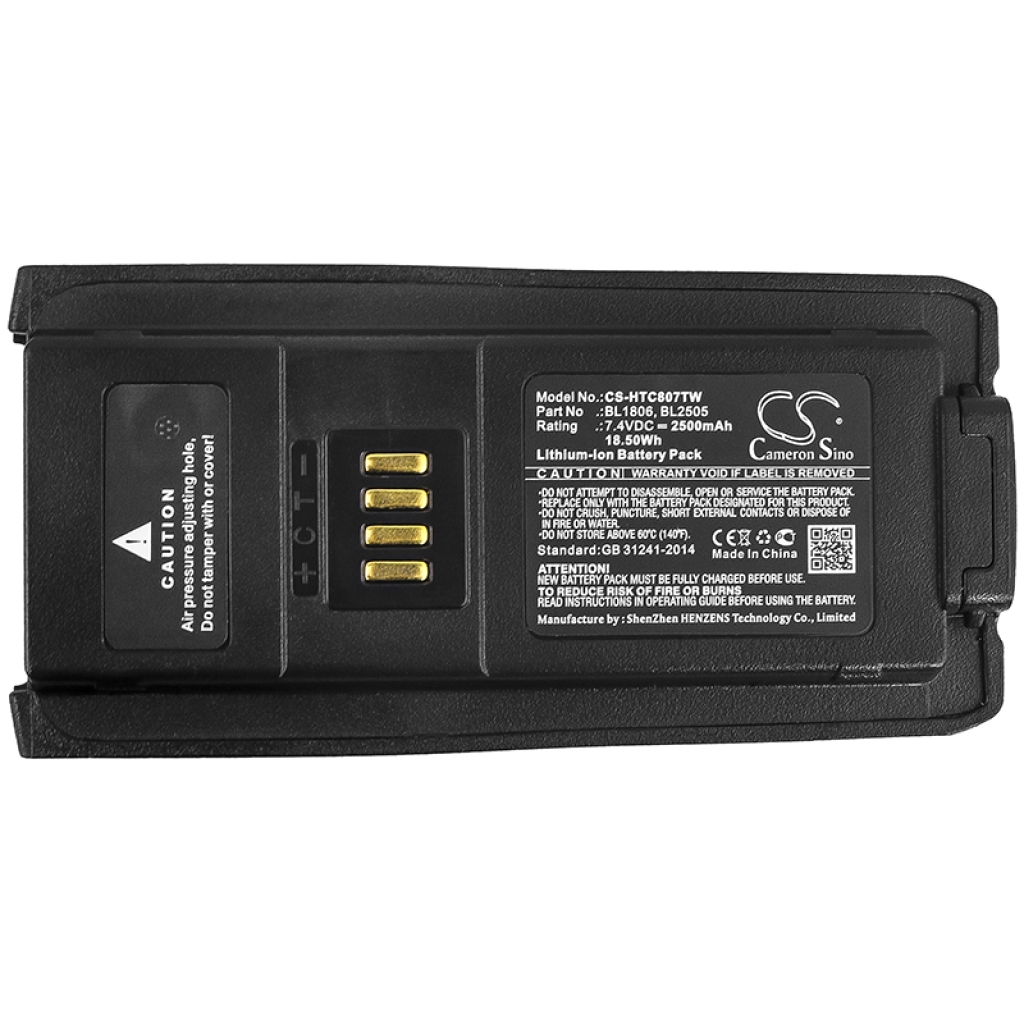 Batterij voor tweerichtingsradio HYT CS-HTC807TW