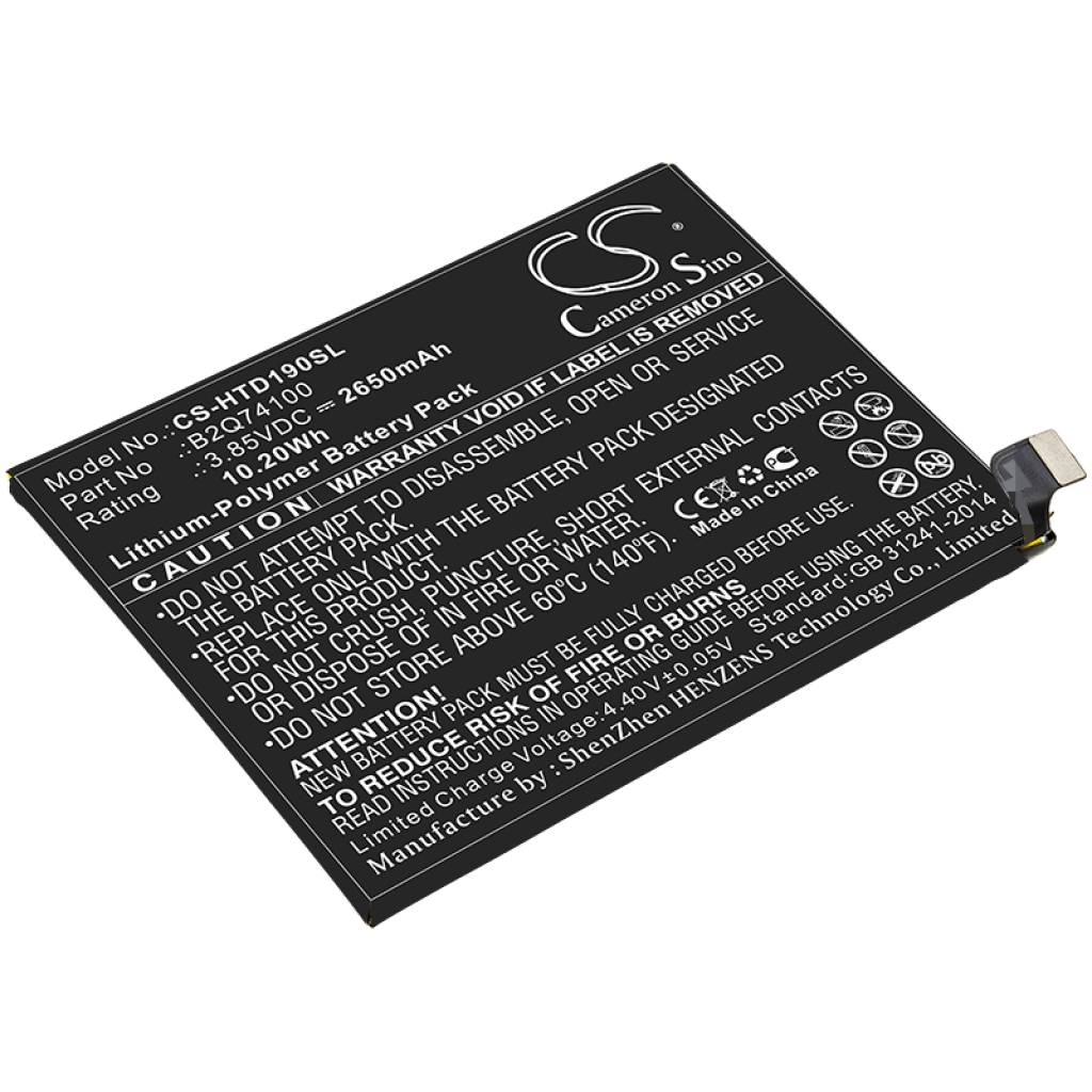 Batterij voor mobiele telefoon HTC CS-HTD190SL