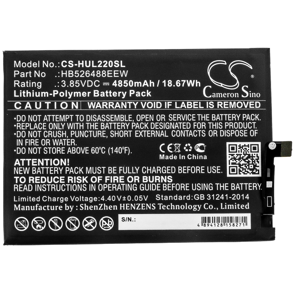 Batterijen Vervangt HB526488EEW