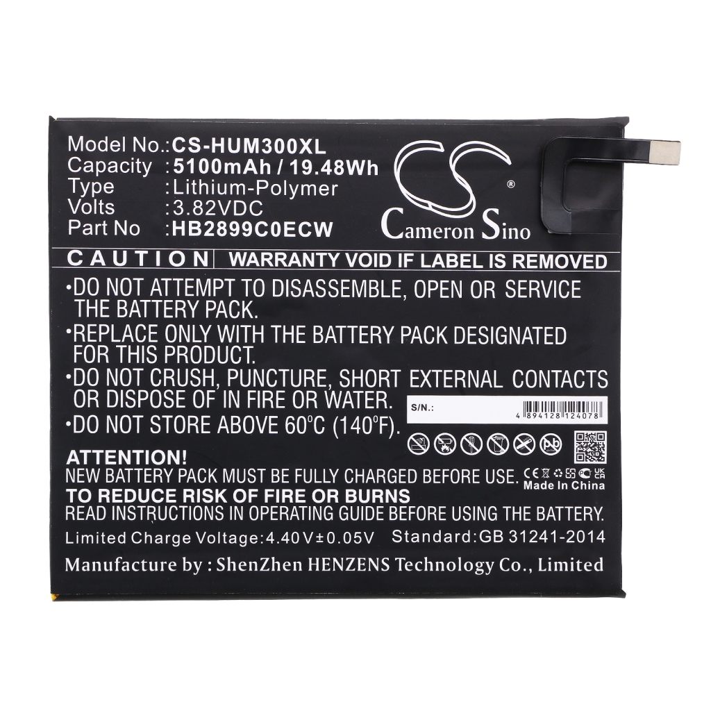 Tablet batterijen Huawei CS-HUM300XL