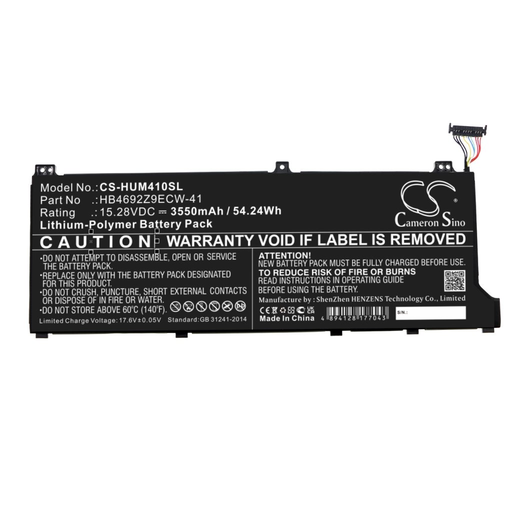 Notebook batterij Huawei WAQ9HNR (CS-HUM410SL)