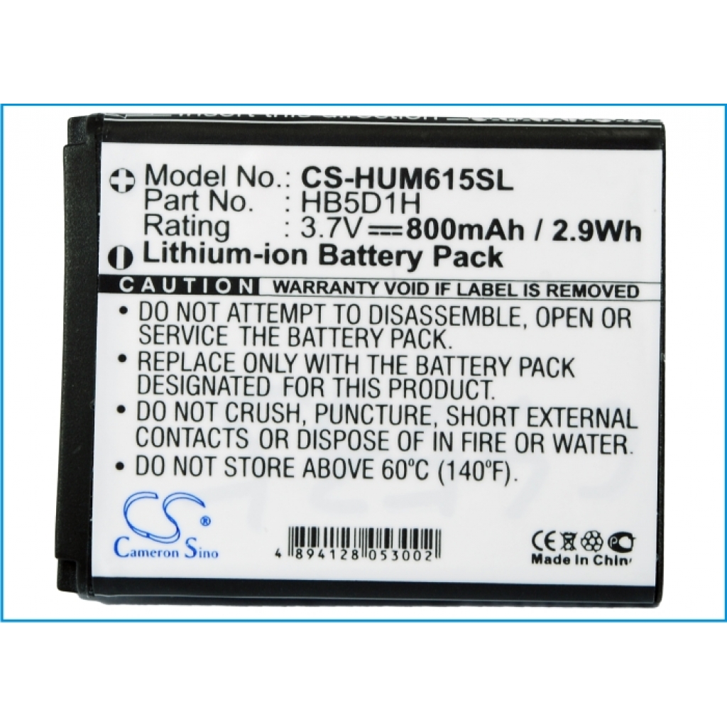 Batterij voor mobiele telefoon Cricket CS-HUM615SL