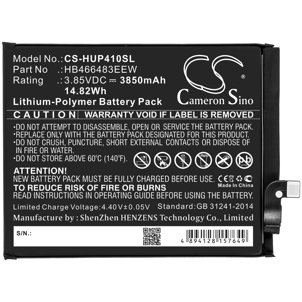 Compatibele batterijvervanging voor Huawei HB466483EEW