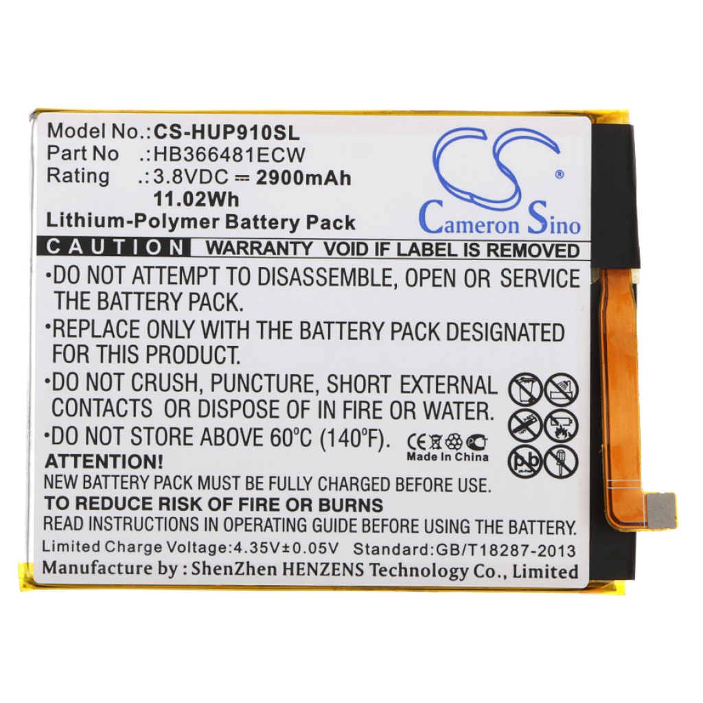 Compatibele batterijvervanging voor Huawei HB366481ECW