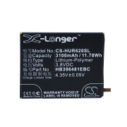 CS-HUR620SL<br />Batterijen voor   vervangt batterij HB396481EBC