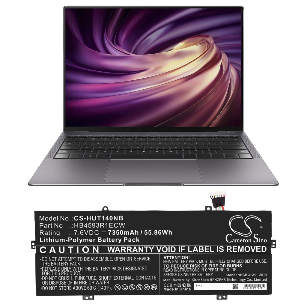 Notebook batterij Huawei MateBook 14 KLV-W29 (CS-HUT140NB)