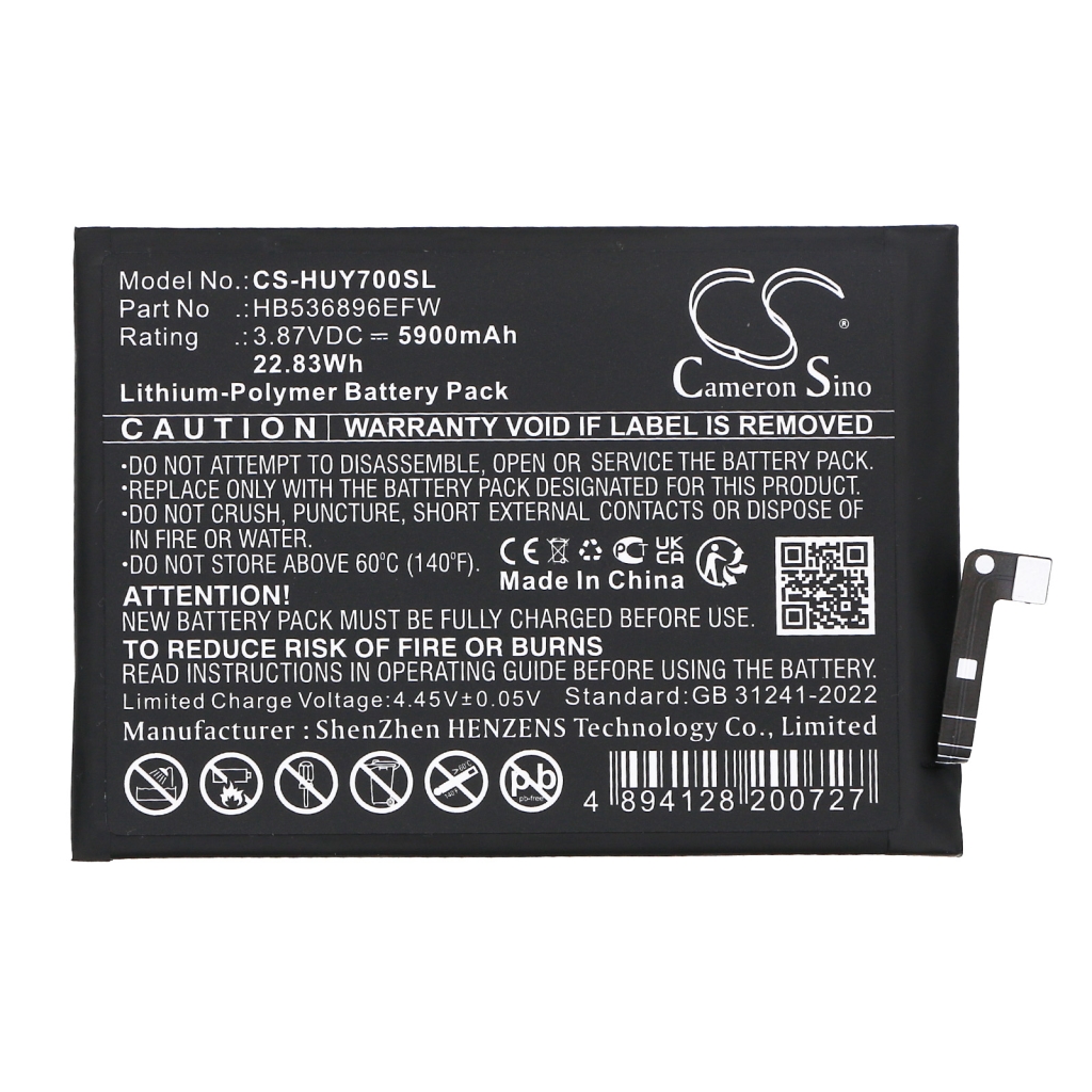 Compatibele batterijvervanging voor Huawei HB536896EFW