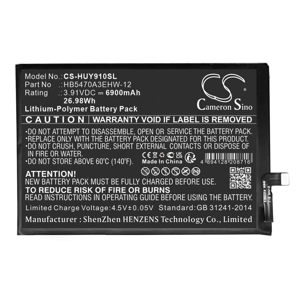 Batterij voor mobiele telefoon Huawei CS-HUY910SL