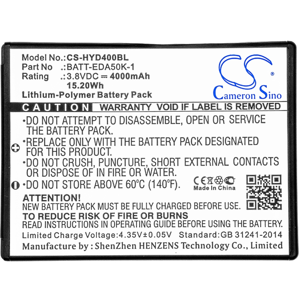 Batterij barcode, scanner Honeywell Scanpal EDA50K (CS-HYD400BL)