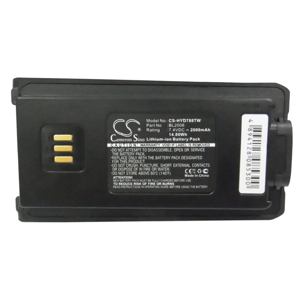 Batterij voor tweerichtingsradio HYT PD702U-2 (CS-HYD788TW)