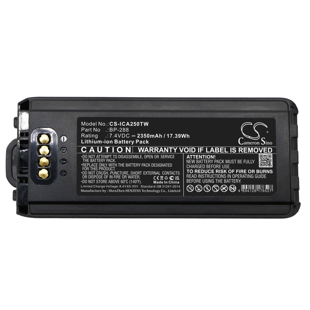 Batterij voor tweerichtingsradio Icom IC-A25CE (CS-ICA250TW)