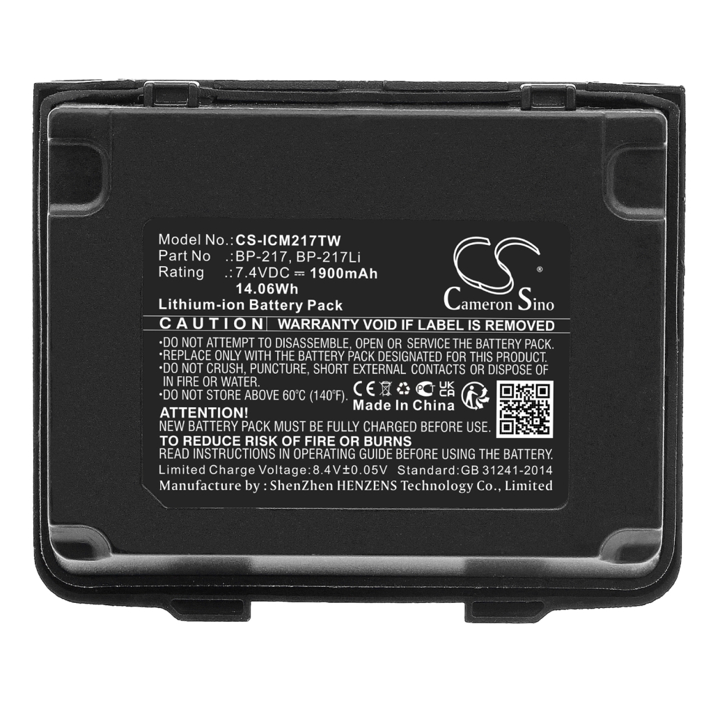 Batterij voor tweerichtingsradio Icom CS-ICM217TW