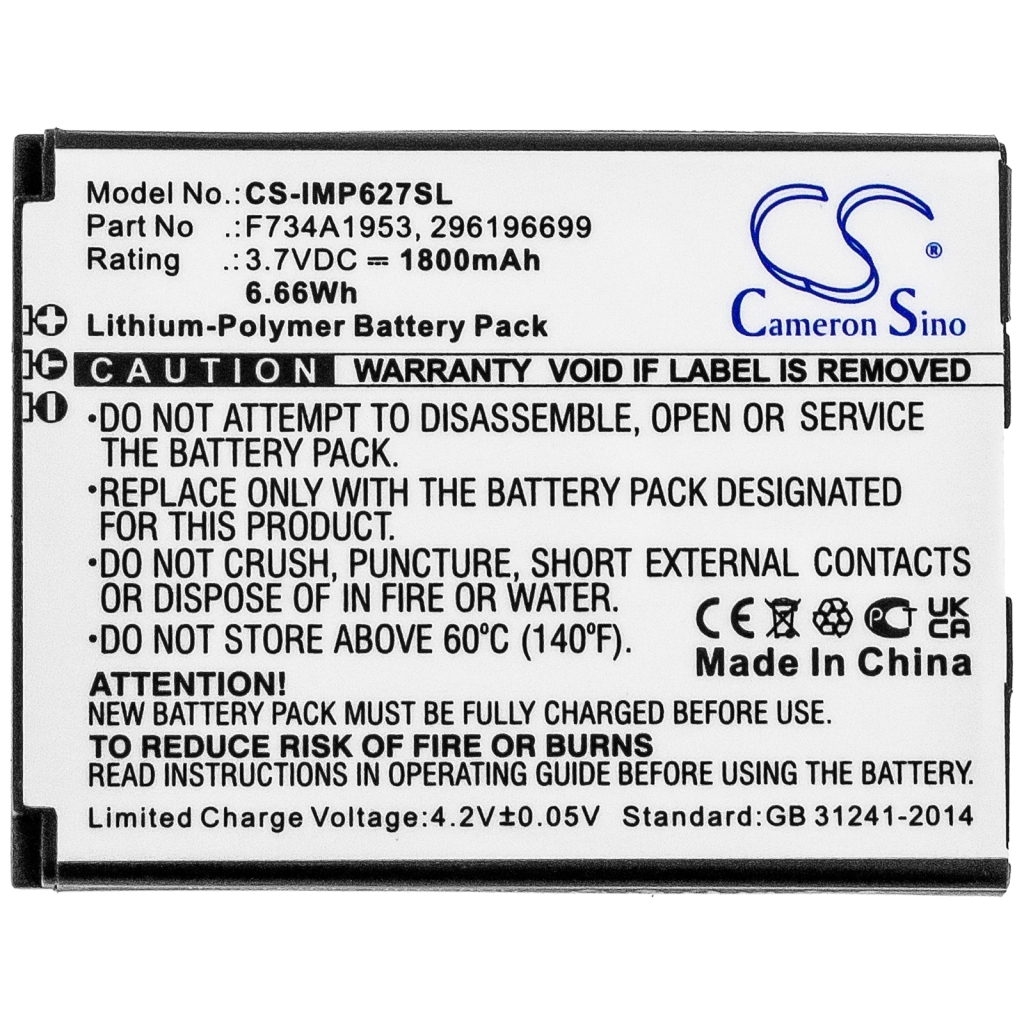 Batterij voor betaalterminal Ingenico CS-IMP627SL