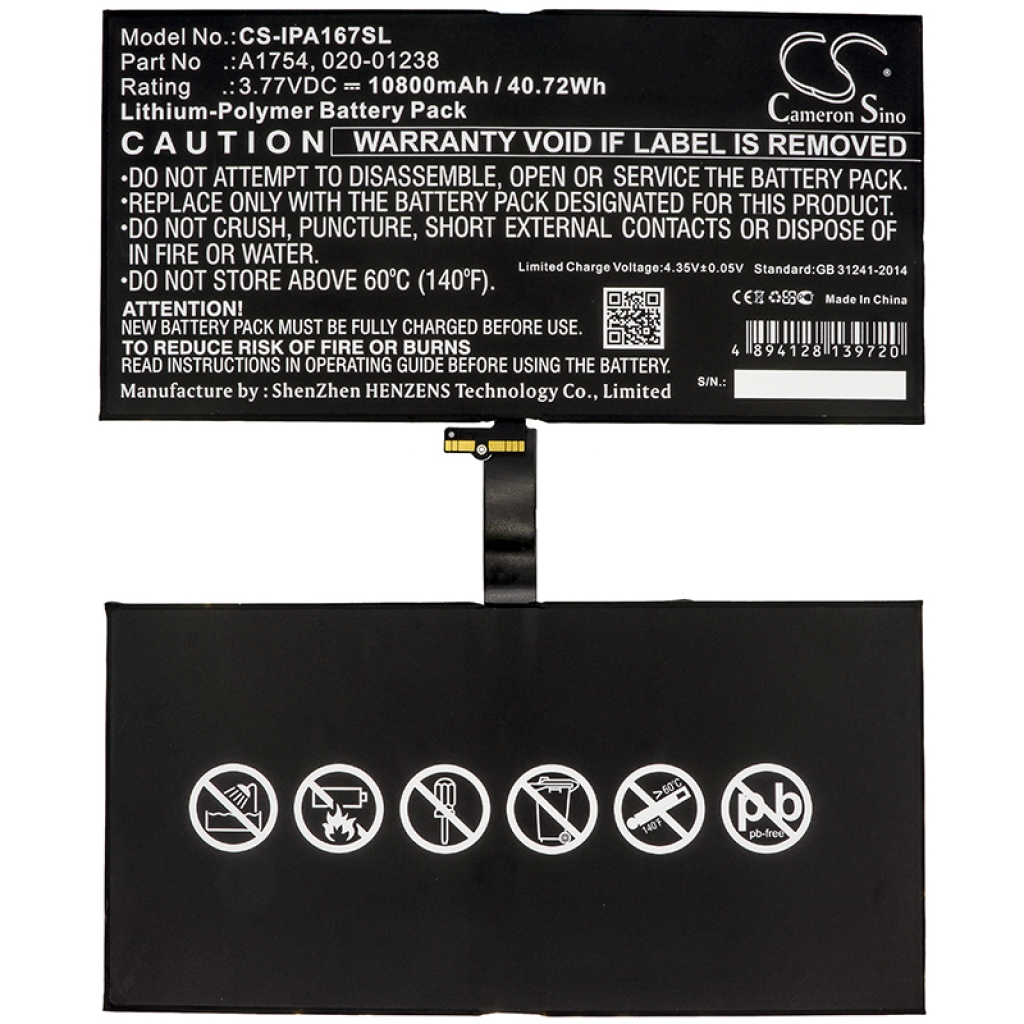 Tablet batterijen Apple CS-IPA167SL