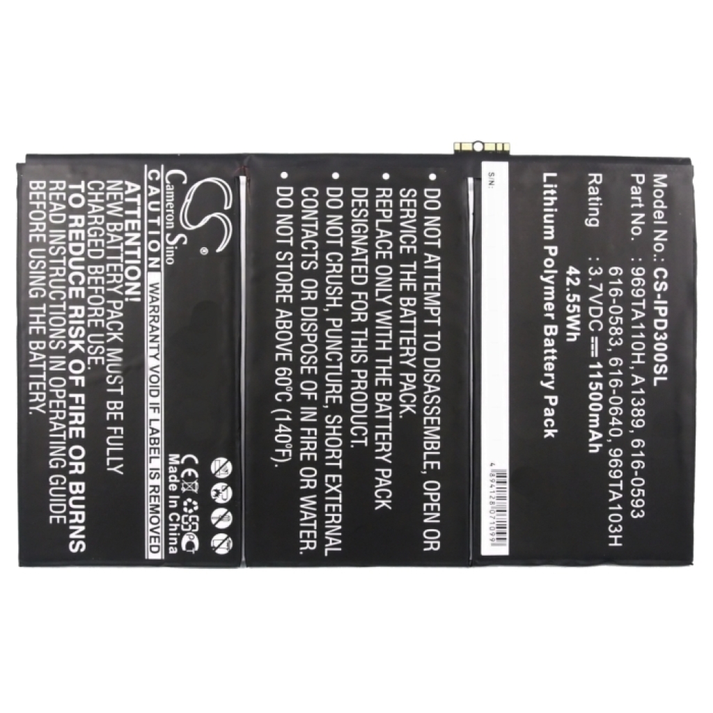 Tablet batterijen Apple CS-IPD300SL