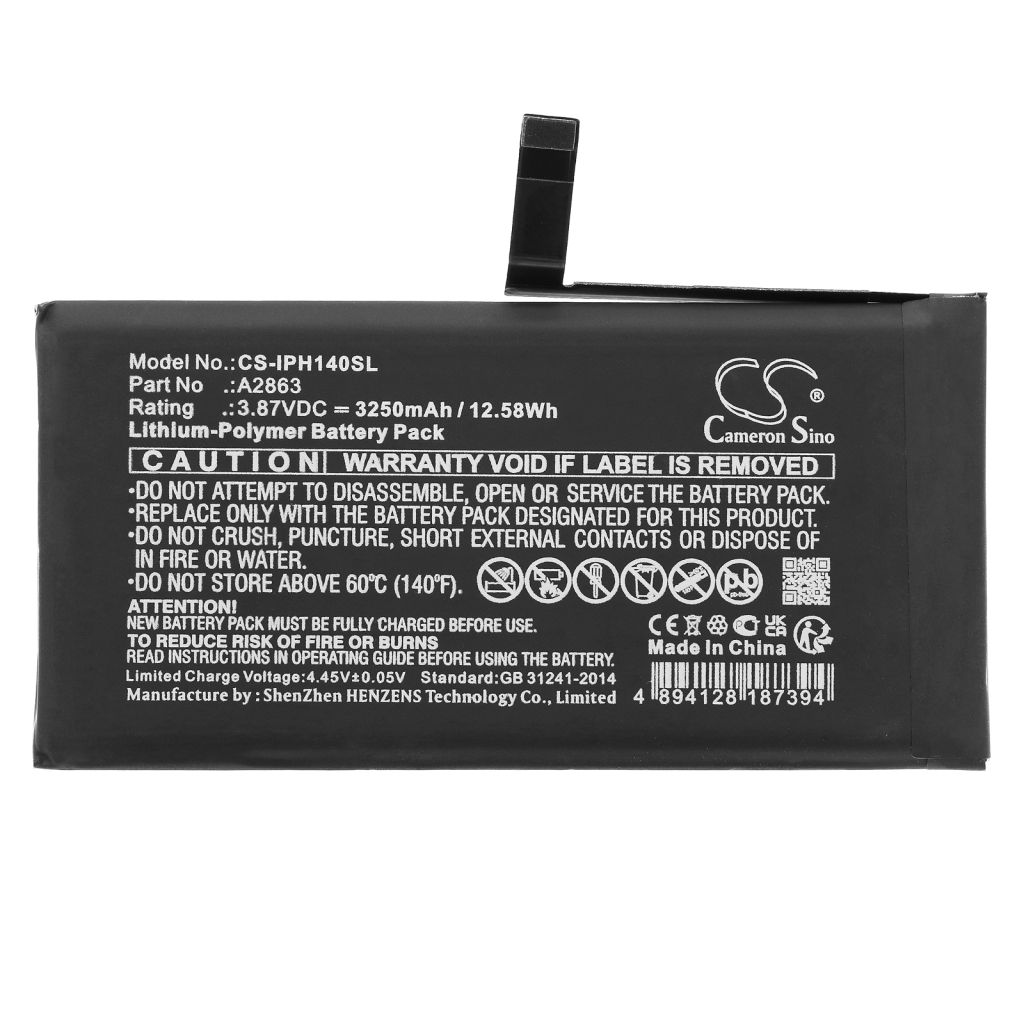 Batterijen Vervangt A2863