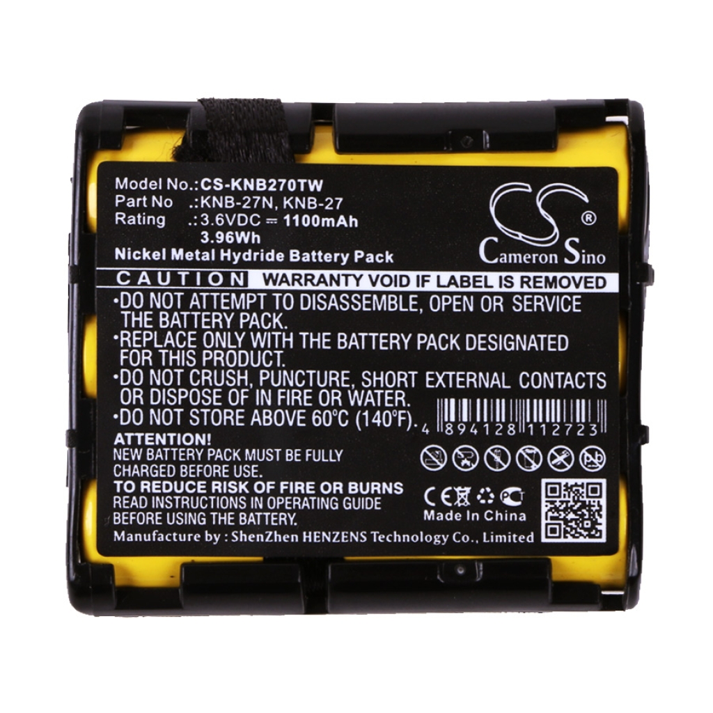 Batterij voor tweerichtingsradio Kenwood TK-3130 (CS-KNB270TW)