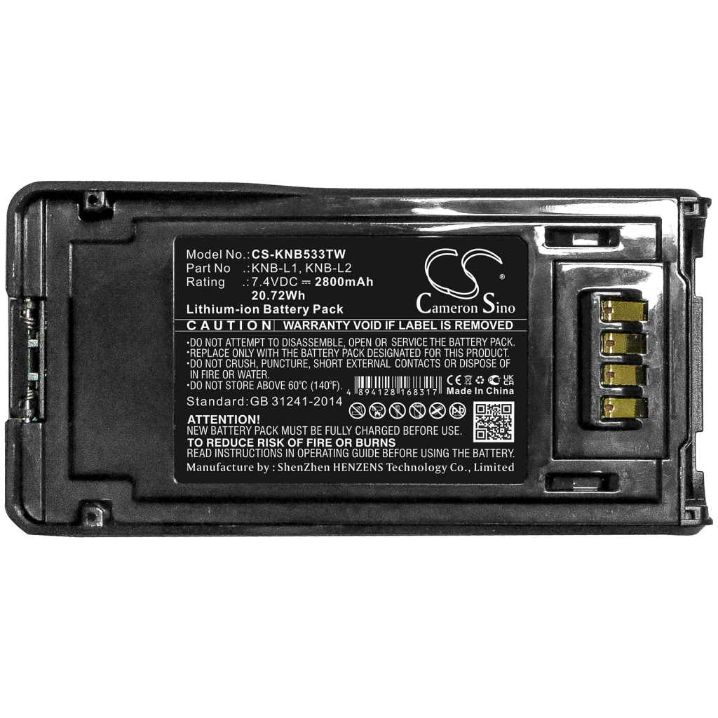 Batterij voor tweerichtingsradio Kenwood NX-5400