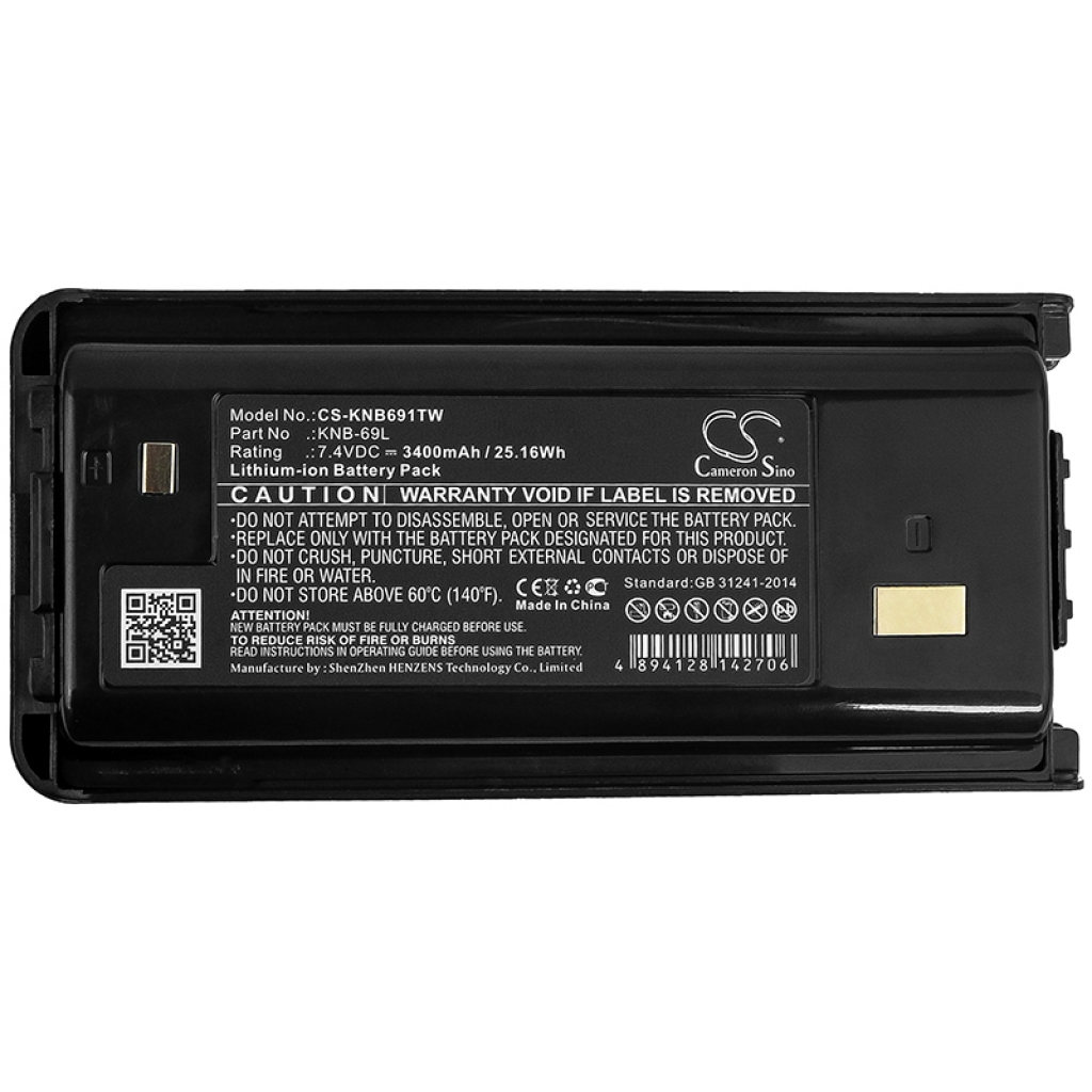 Batterij voor tweerichtingsradio Kenwood TK-3302
