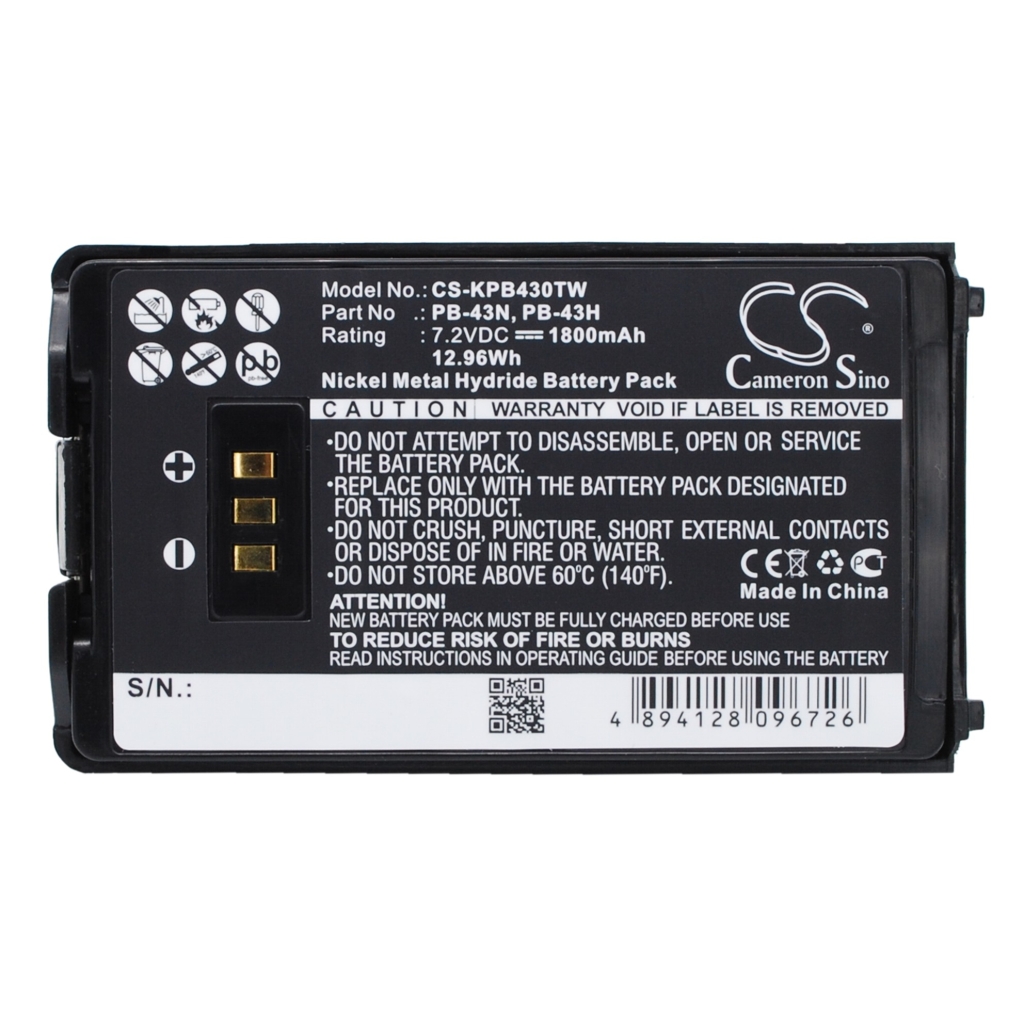 Batterij voor tweerichtingsradio Kenwood TH-K4ET (CS-KPB430TW)