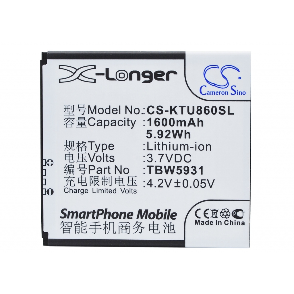 Batterij voor mobiele telefoon K-Touch CS-KTU860SL