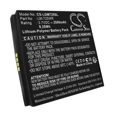 Compatibele batterijvervanging voor LG LM-725WR