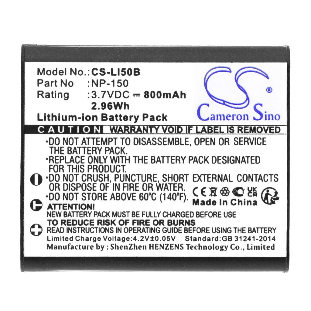 Batterij voor camera PENTAX CS-LI50B