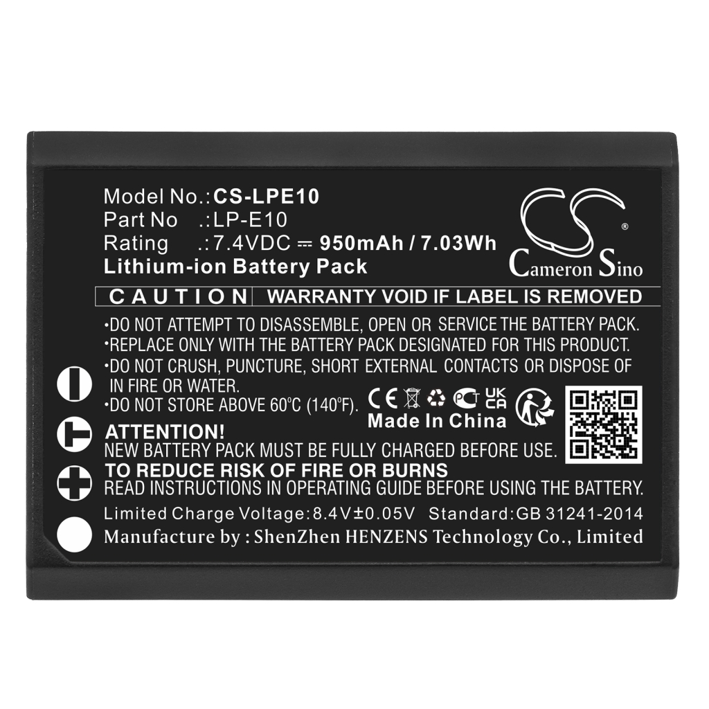 Batterij voor camera Canon CS-LPE10