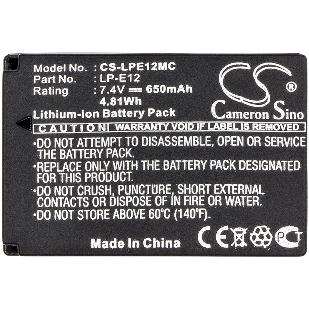 Batterij voor camera Canon CS-LPE12MC