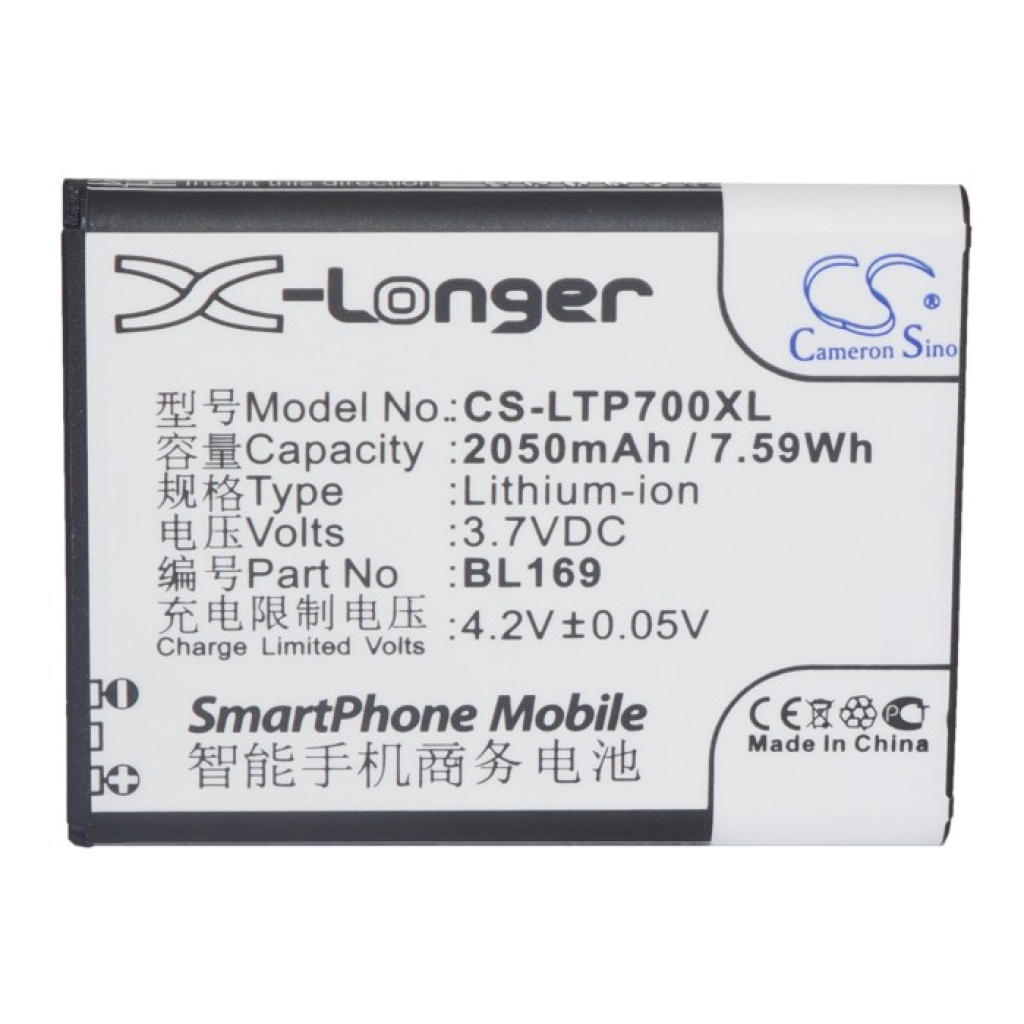 Batterij voor mobiele telefoon Lenovo CS-LTP700XL