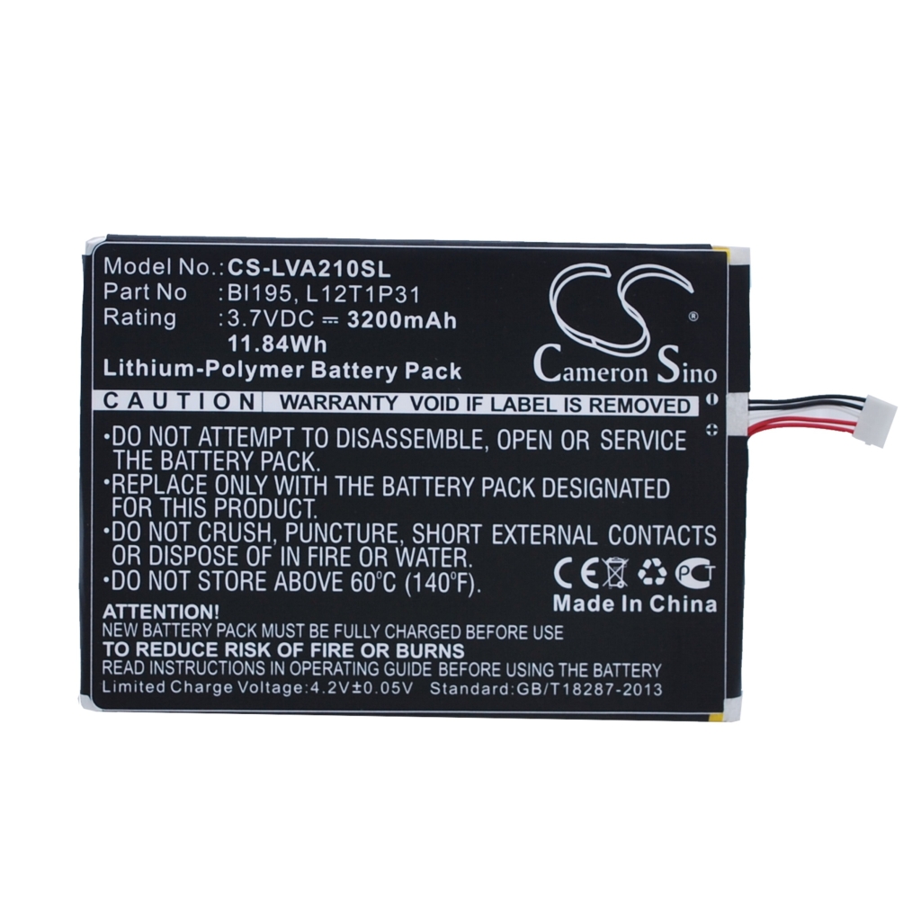 Tablet batterijen Lenovo CS-LVA210SL