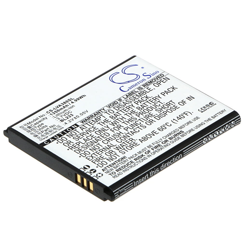 Batterij voor mobiele telefoon Lenovo CS-LVA380SL