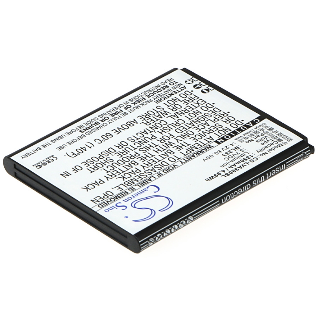 Batterij voor mobiele telefoon Lenovo CS-LVA380SL