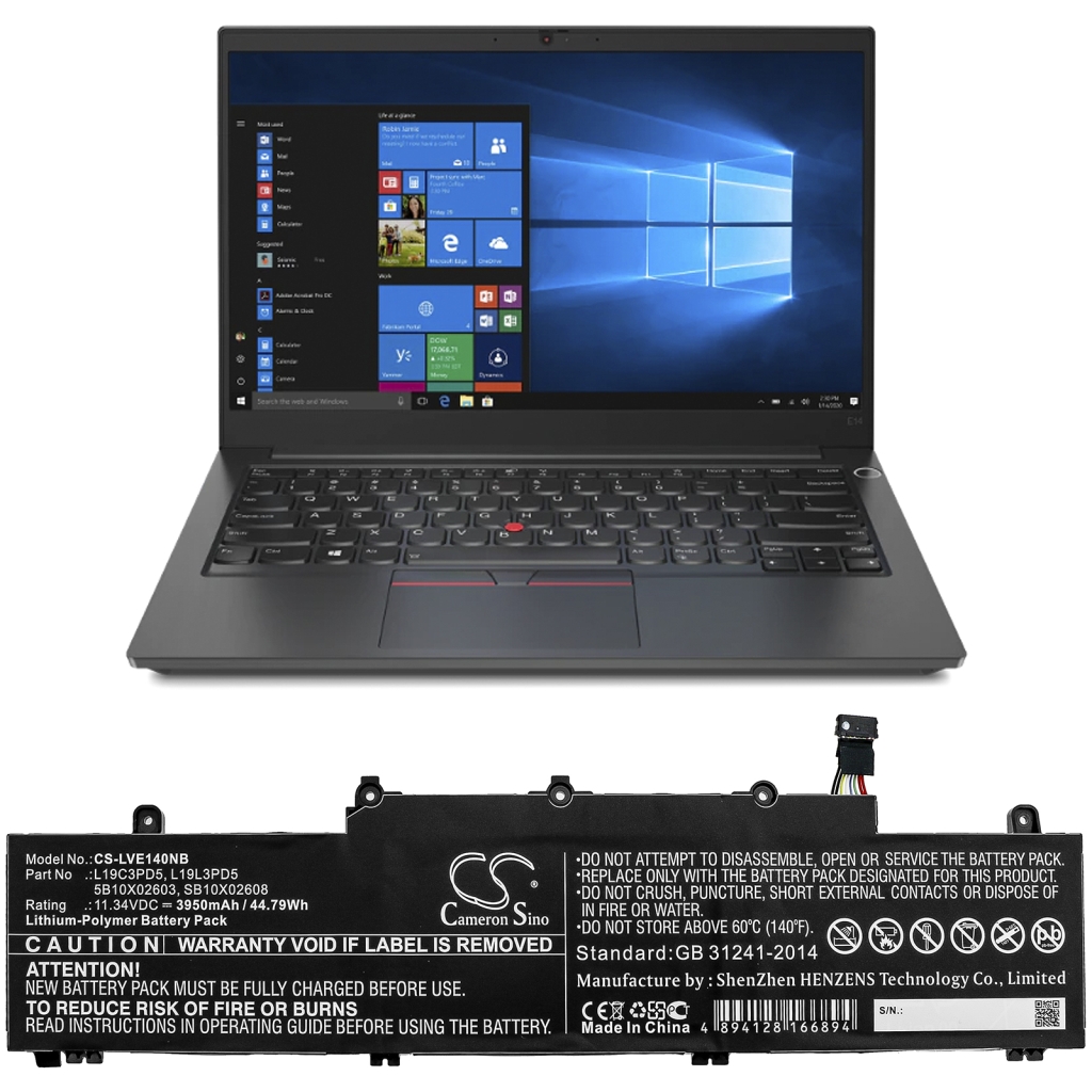 Notebook batterij Lenovo CS-LVE140NB