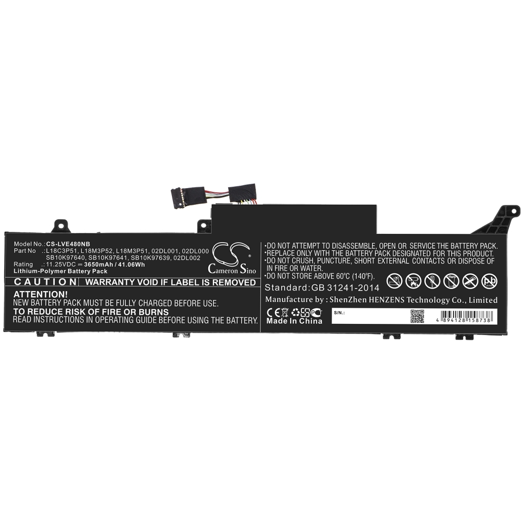 Notebook batterij Lenovo CS-LVE480NB